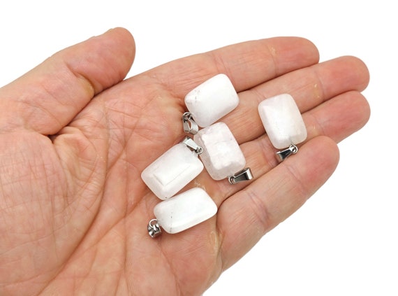 Clear Quartz Crystal Rectangle Shape Pendants - Wholesale Gemstones - Stone Healing Crystal Rectangle Necklace - Natural Stones - NC1720