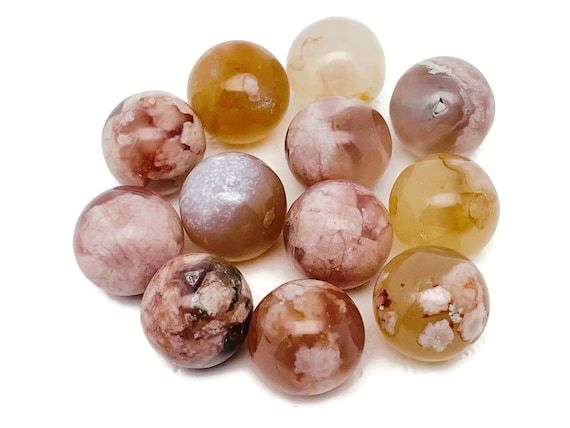 Flower Agate Sphere Gemstone – Crystal Sphere - Healing Stone – Crystal Ball – Crystal Décor – 20mm - SP1084