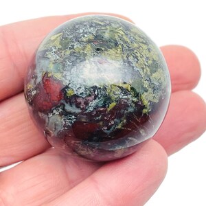 Dragon Blood Jasper Sphere Stone A++ – Crystal Ball - Healing Crystal Stones – Crystal Décor – 40-50mm - BA1012