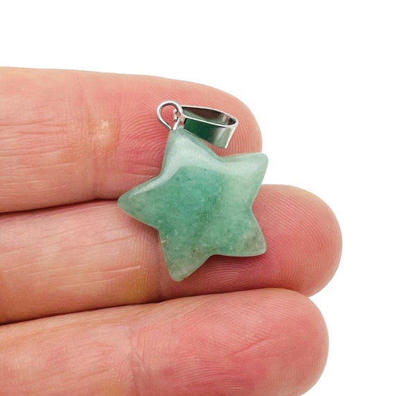 Aventurine Star Pendant - Crystal Pendant – Natural Necklaces - Heling Gemstone - Jewelry Making Supplies - NC1525