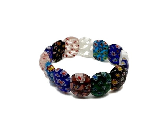 Murano Glass Bracelet - Handmade Crystal Bracelet - Men&Women Stretchy Bracelet - Gift for Her - Minimalist Bracelet - CC1038
