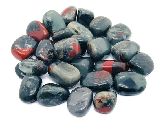 African Bloodstone Tumbled Stone - African Bloodstone Tumbled Stone - Gifts  – TU1049