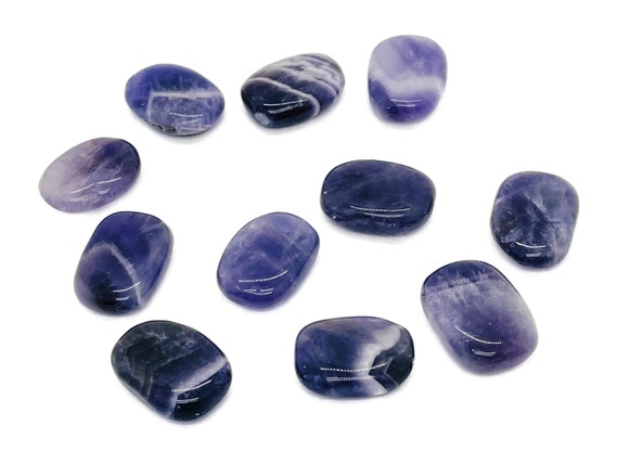 Amethyst Slab Crystal - Flat Disk Stone – Pendant Crystal - Worry Stone - Healing Crystals – 0.8"-1.1" - FL1013