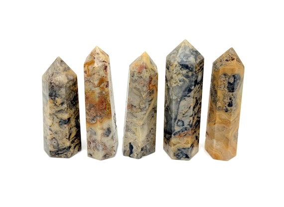Crazy Lace Agate Obelisk Tower Stone - Gemstone Tower - Meditation Gemstone - Crystal Gifts - Home Crystal Decor - TW1129