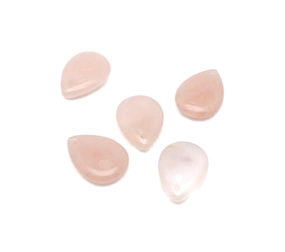 Rose Quartz Dainty Drop Crystal Pendants - Gemstone Necklace Pendant - Luxury Jewelry - DIY Jewelry Making - NC1637