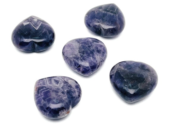 Amethyst Heart Gemstone – Crystal Heart – Heart Stone –Natural Healing Stone– Heart Amethyst Purple Stone – 4cm - HE1242