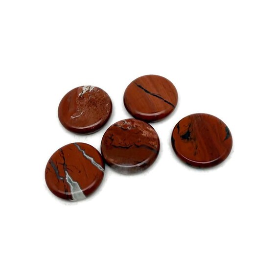 Red Jasper Polished Gemstone Pocket Stone - Smooth Meditation Stones - 25mm - FL1099