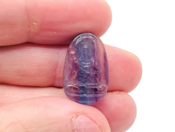 Fluorite Mini Buddha Carving – Fluorite Carved Gemstone – Healing Crystal – Best Quality - Home Decor - Gifts - CA1039