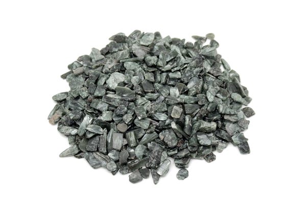 Seraphinite Chips – Gemstone Chips – Crystal Semi Tumbled Chips - Bulk Crystal - 7-12mm - CP1261