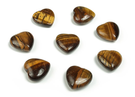 Tiger Eye Heart Gemstone – Heart Crystal - Healing Stones – Carving Heart - Natural stones - 2.5cm - HE1129