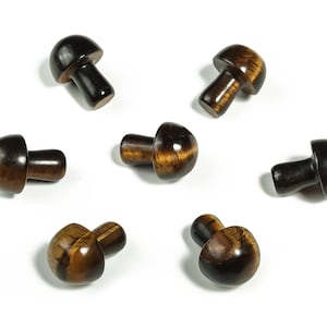 Tiger Eye Mushroom Gemstone – Magical Mushroom – Tiger Eye Gemstone Mushroom Crystal – Stone Mushroom – 2cm – MU1013