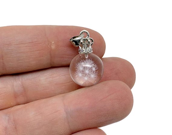 Snowflake Clear Quartz Ball Pendant - Crystals Pendant Healing - Mini Crystal Pendant - Gifts - NC1839