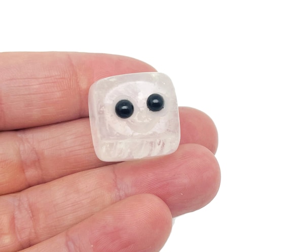 Clear Quartz Handmade Skull Gemstone - Figurine Hand Carved - Healing Chakra - Crystal Gift for Kids - DS1004
