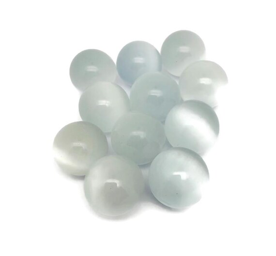 White Cats Eye Sphere Gemstone – Crystal Sphere - Healing Stone – Crystal Ball – Crystal Décor – 20mm - SP1099