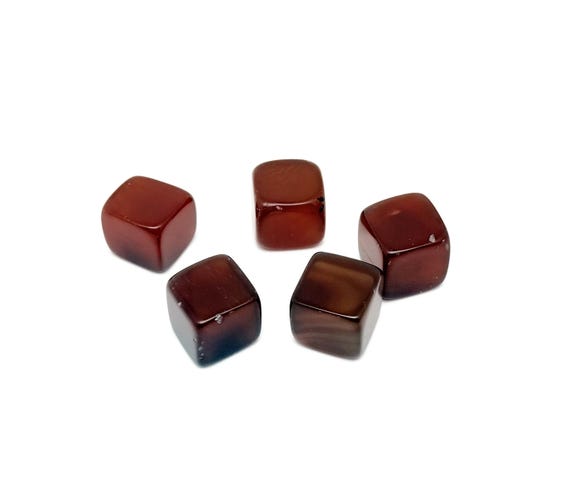 Carnelian Cube Tumbled Stone - Crystal Lovers - Polished Cube - Crystals - Tumbled Crystal Cube Carving - FL1097
