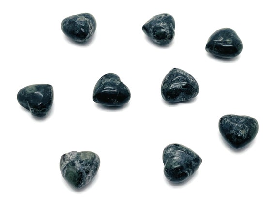 Kambaba Jasper Heart Gemstone - Puffy Heart – Healing Crystals - Nurturing Stone – Crystal Hearts – 15x15x9mm - HE1045
