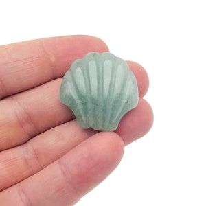 Aventurine Sea Shell Carving Gemstone - Gemstone Shell For Jewelry Making - Mineral Specimen - Sea Shell Decor - SS1004