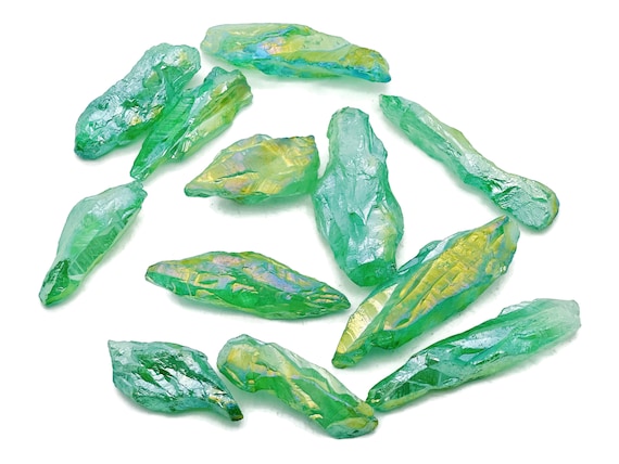 Green Aura Quartz Point – Rough Green Aura Quartz – Raw Crystal – Chunk Stones - RA1249