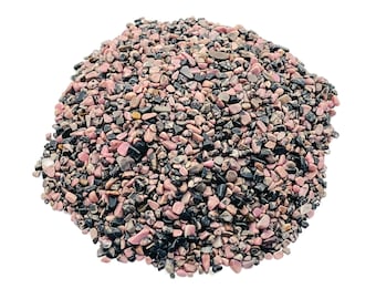 Rhodonite Chips – Gemstone Chips – Crystal Semi Tumbled Chips - Bulk Crystal - 2-6mm - CP1128