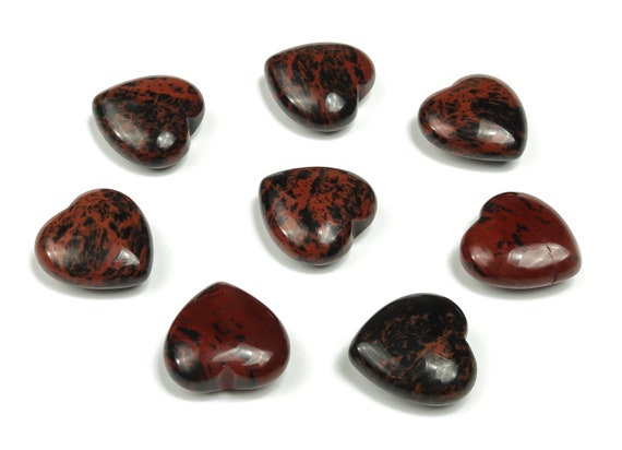 Mahogany Obsidian Heart Gemstone – Heart Crystal - Healing Stones – Carving Heart - Natural stones - 2.5cm - HE1123