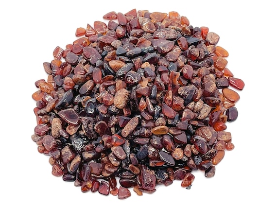 Orange Garnet Chips – Crystal Chips – Semi Tumbled Chips - Bulk Crystal - 5-7mm - CP1175