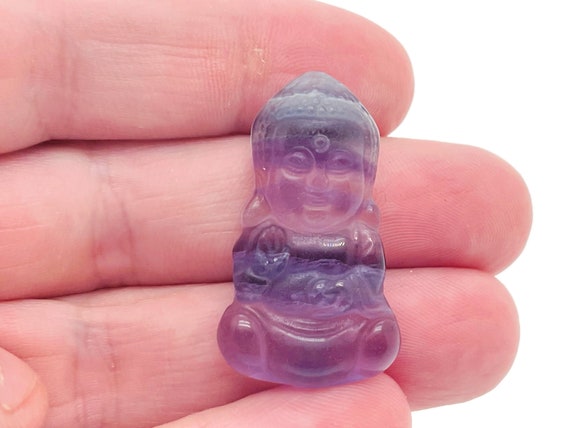 Fluorite Buddha Carving – Fluorite Carved Gemstone – Healing Crystal – Best Quality - Home Decor - Gifts - CA1002