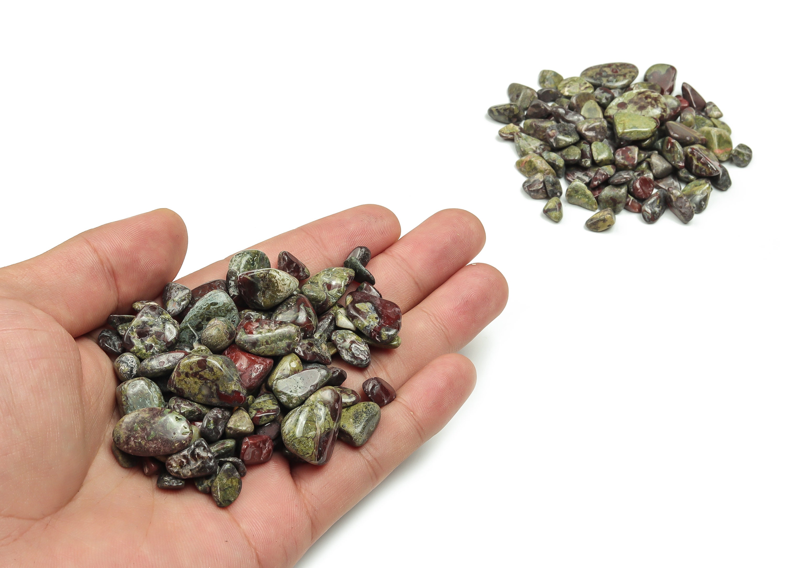 Dragons Blood Jasper Crystal Chips - Tumbled Nuggets, No Hole, 2-9mm For Bottles & Jewelry Making