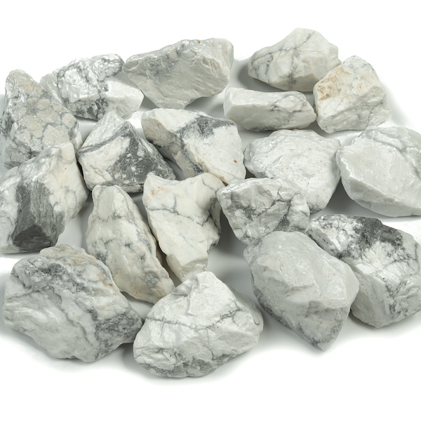 Howlite Raw Gemstone - Ruwe Magnesiet Steen - Natuurlijke Edelsteen - Losse Edelsteen - RA1007