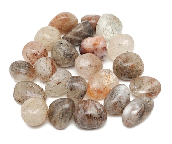 Gold Black Rutile Super Seven Tumbled Stone – Polished Gemstone – Heart Chakra – Bulk lot - TU1327