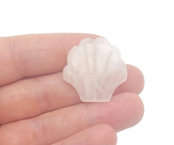 Rose Quartz Sea Shell Carving Gemstone - Gemstone Shell For Jewelry Making - Mineral Specimen - Sea Shell Decor - SS1001