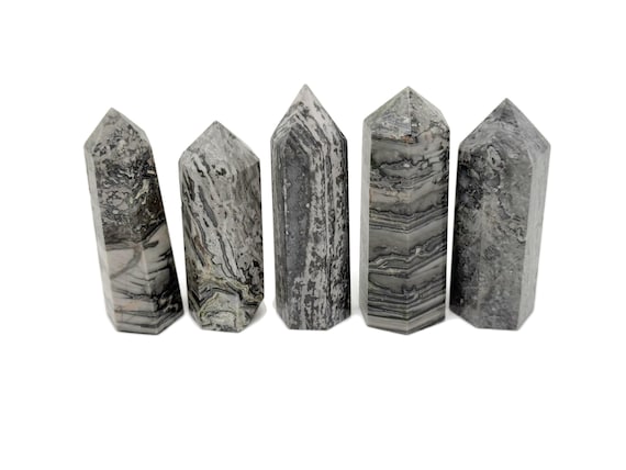 Picasso Jasper Obelisk Tower Stone - Gemstone Tower - Meditation Gemstone - Crystal Gifts - Home Crystal Decor - TW1119
