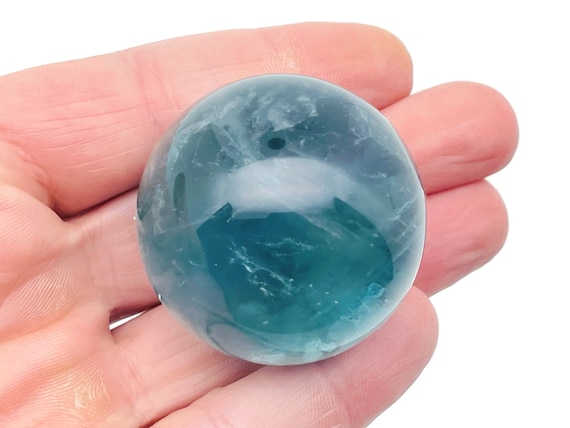 Green Fluorite Sphere Stone A++ – Crystal Ball - Healing Crystal Stones – Crystal Décor – 40-50mm - BA1017