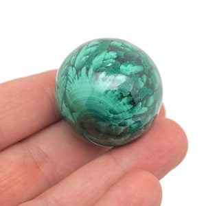 Natural Malachite Sphere Stone  - Malachite Crystal Ball - Healing Stone – Grade Quality – Crystal Decor - BA1048