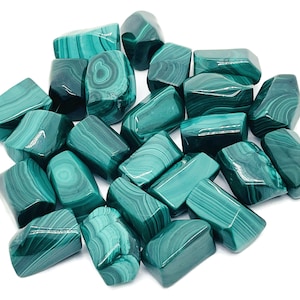 Malachite Tumbled Stone - A++ Malachite Gemstone - Loose Gemstone –Green Natural Gemstone - Green Gemstone  - TU1142