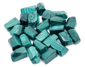 Malachite Tumbled Stone - A++ Malachite Gemstone - Loose Gemstone –Green Natural Gemstone - Green Gemstone  - TU1142