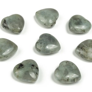 Pierre précieuse de cœur de labradorite – Cristal de cœur - Pierres de guérison – Cœur sculpté - Pierres naturelles - 2.5cm - HE1130