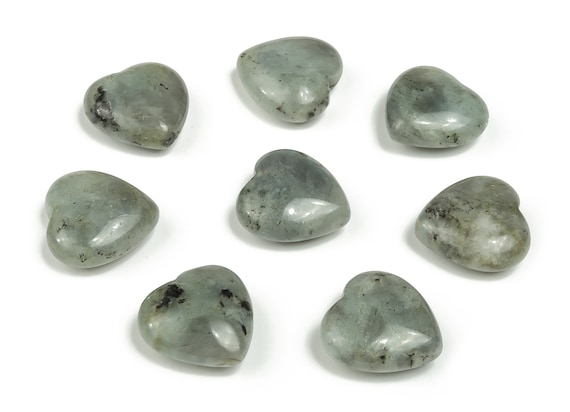 Labradorite Heart Gemstone – Heart Crystal - Healing Stones – Carving Heart - Natural stones - 2.5cm - HE1130
