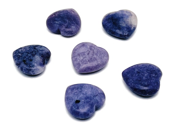 Lepidolite Heart Gemstone - Crystal Lepidolite - Lepidolite Charms - Loose Stone - Reiki Crystal - 3cm - HE1202