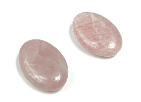 Rose Quartz Spa Stone - Rose Quartz Palm Stone - Large Rose Quartz Palm Stone - Healing Crystals  – 60x40mm - PA1025
