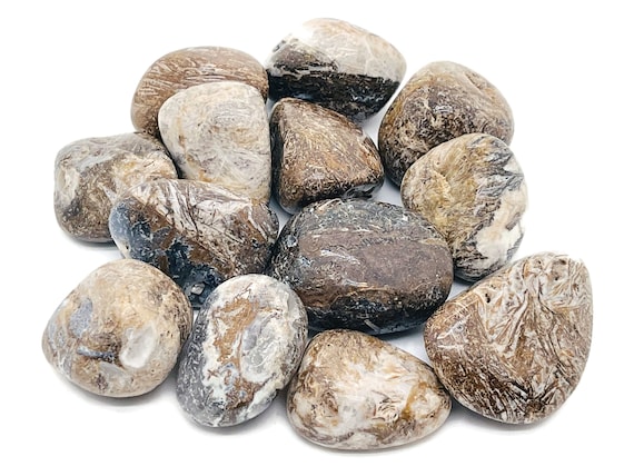 Ribbed Agate Tumbled Stone – Agate Stone – Tumble Stone – Healing Crystal – TU1219