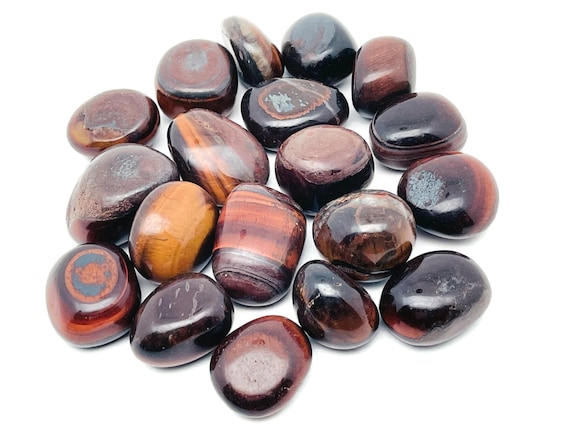 Red Tiger Eye Tumbled Stone - Polished Tumble Stone - Large Red Tiger Stone - Heal Stone - TU1123