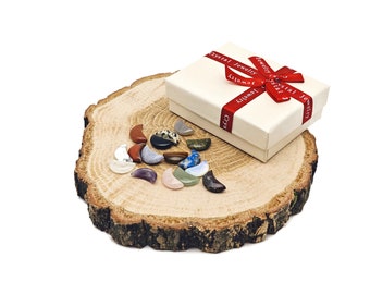Boîte mystère en cristal, sculpture de lune, 10 pierres précieuses au hasard, guérison par les cristaux, meilleur cadeau en cristal, cristaux d'énergie, KIT4