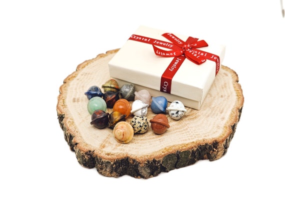 Crystal Mystery Box Gift Saturn Carving - 10 Pc Randomly Gemstones - Crystal Healing - Best Crystal Gift - Energy Crystals - KIT7