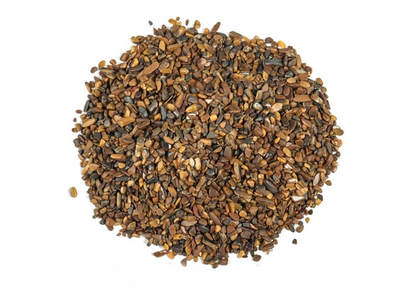 Tiger Eye Chips – Small Tigers Eye Gemstones – Willpower Stone 2-6mm  - CP1003