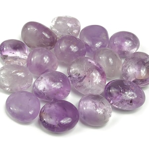 Brazilian Amethyst Tumbled Stone – Light Amethyst Crystal – Amethyst Gemstone – Natural Amethyst Crystal Stone – TU1022