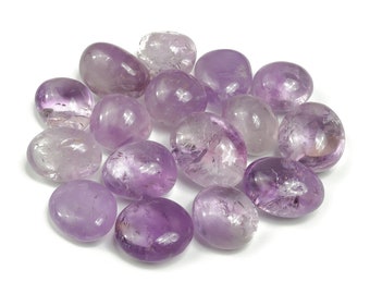 Brazilian Amethyst Tumbled Stone – Light Amethyst Crystal – Amethyst Gemstone – Natural Amethyst Crystal Stone – TU1022