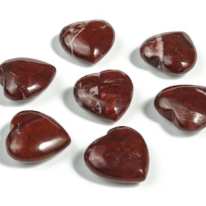 Red Jasper Jasper Heart Gemstone – Red Heart Stone –Gift – Heart Red Crystal - Home Decor – 2.5cm - HE1110