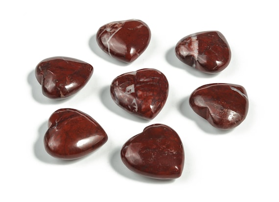Red Jasper Jasper Heart Gemstone – Red Heart Stone –Gift – Heart Red Crystal - Home Decor – 2.5cm - HE1110