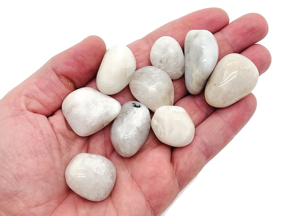 White Jade Tumbled Stone - Healing Gemstone - Lucky jade Tumble Stone – Healthy Stone – Good Luck Crystal Stone – TU1172