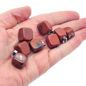 Red Jasper Tumbled Gemstone Pendant - Crystal Pendant - Love Stone Pendant - Pendants of Surprise - NC1053-4